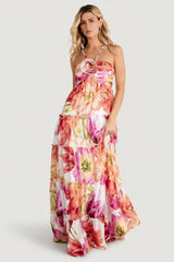Charmaine Maxi Dress | Pink + Red Floral