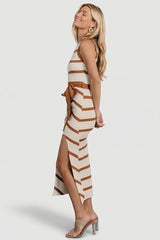 Chelsea Knit Dress | Beige + Camel