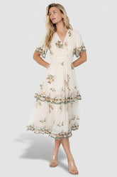 Cynthia Midi Dress | Cream Floral