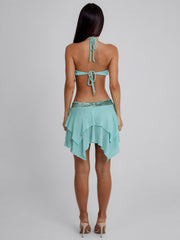 Darla Mini Dress Teal
