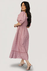 Delaney Eyelet Dress | Dusty Mauve