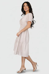 Dita Short Dress | Natural