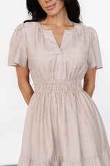 Dita Short Dress | Natural