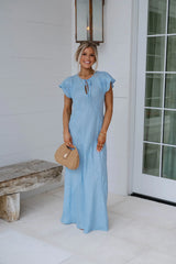 Noemi Maxi Dress-Light Blue