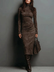Emma - Elegant Long-Sleeve Midi Dress