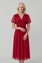 Elegant Long Dress With V-Neck