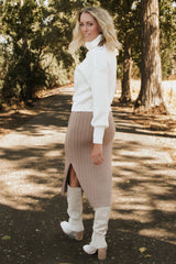 Frannie Knit Turtleneck Sweater | Cream