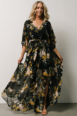 Kia Kimono Maxi Dress | Midnight Floral