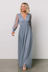 Layla Tulle Maxi Dress | Whisper Blue