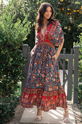 Leeanne Midi Dress | Navy Multi Floral
