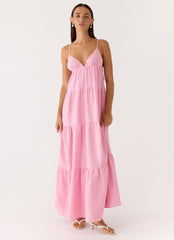 Lotty Linen Maxi Dress Pink