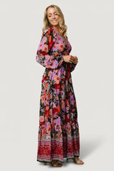 Malena Maxi Dress | Black Multi