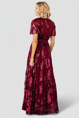 Muse Sequin Maxi Dress | Wine