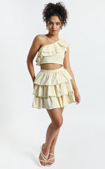 Rooftop Spritz Two Piece Set in Beige Linen Look