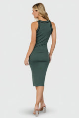 Tove Knit Tank Midi Dress | Dusty Green