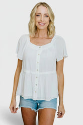 Unity Button Up Top | Off White