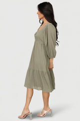 Vaeda Midi Dress | Olive