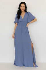 Verona Smocked Maxi Dress | Blue