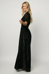 Veronica Velvet Maxi Dress | Black