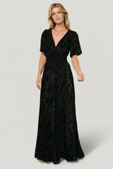 Veronica Velvet Maxi Dress | Black