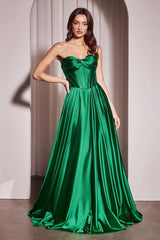 Ellery Gown - Satin A-Line Dress With Pockets