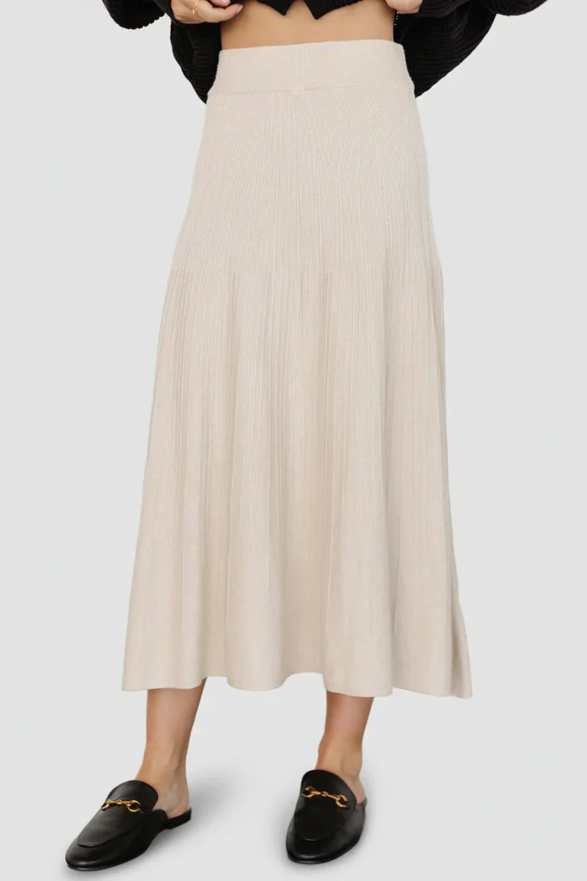 Carynn Knit Midi Skirt | Natural