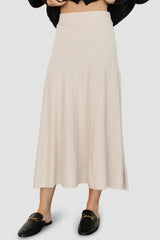 Carynn Knit Midi Skirt | Natural