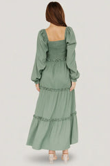 Britta Maxi Dress | Dark Sage