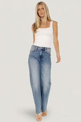 Noah High Rise Straight Leg Jeans | Medium Wash