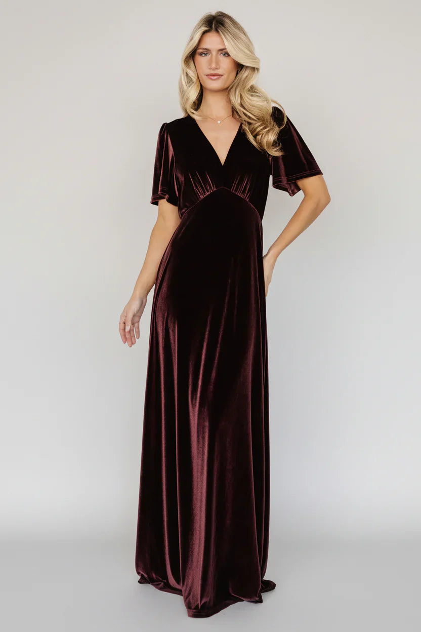 Vivian Velvet Maxi Dress | Clove