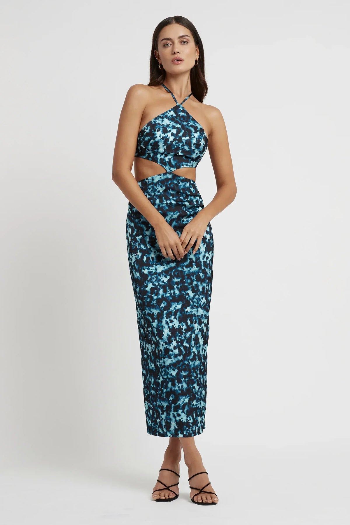 Martinez Dress - Blue Ink Print