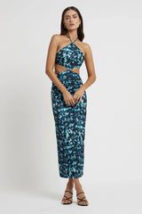 Martinez Dress - Blue Ink Print