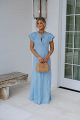 Noemi Maxi Dress-Light Blue