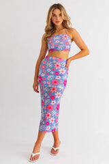 Malibu Blooms Crop Top - Extra Small