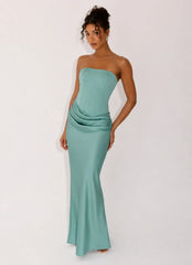 Adara Corset Maxi Dress Blue