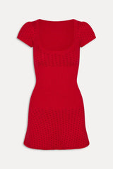 Eliza Knit Mini Dress - Cranberry