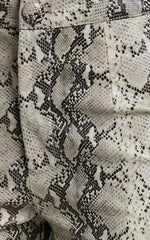 Tyanne Pants - High Waisted Faux Leather Snake Print Pants in Nude Snake