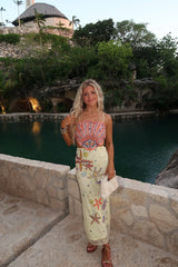 Shell Embellished Midi Dress-Sunlit