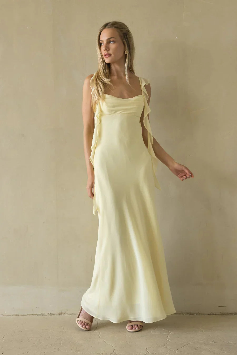 Sarila Ruffle Strap Maxi Dress