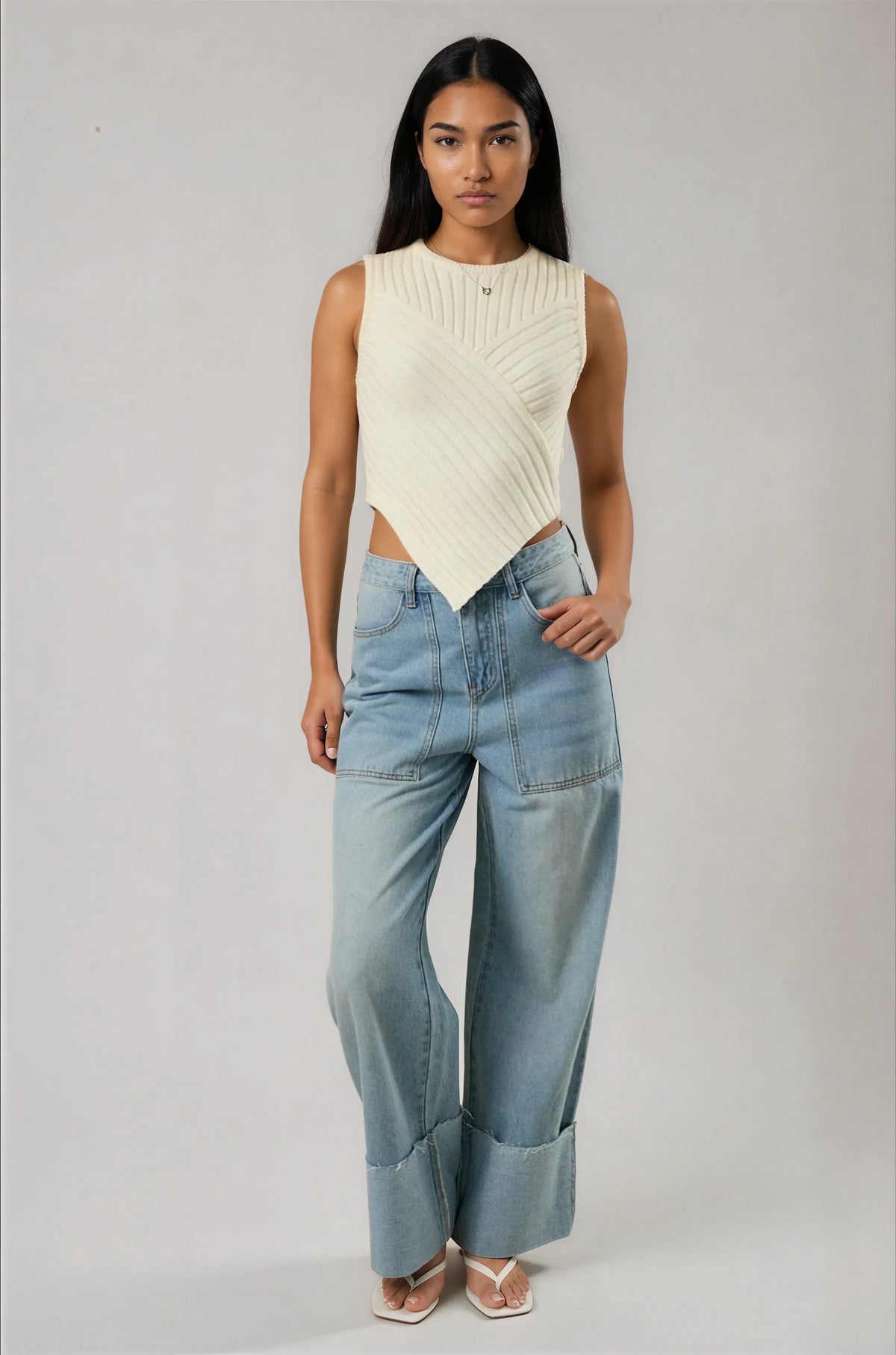 Dallas Scarf Hem Top