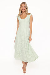 Mapleton Maxi Dress - Sage Green Lace