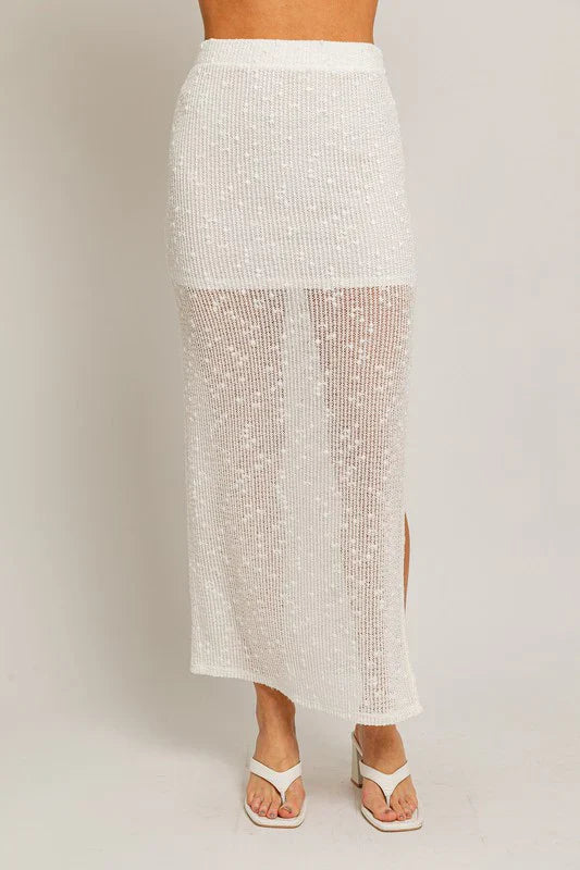 Cocoa Island Fitted Midi Skirt