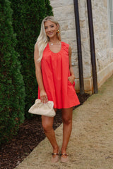 Della Swing Dress-Red