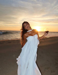 Éliane – Strapless Maxi Dress With Ruffles