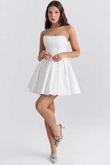 Livette - Corset White Mini Dress