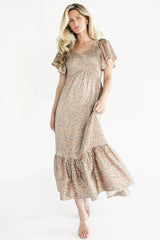 Rosie Smocked Dress | Sage Floral