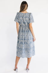 Margot Eyelet Midi Dress | Slate