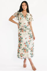 Amara Mesh Dress | Cream Multi Floral