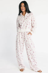 Allison Lounge Set | Ivory + Pink Floral