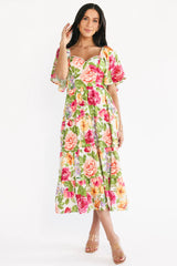 Paislee Midi Dress | Multi Floral